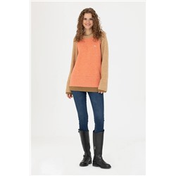 Kadın Somon Bisiklet Yaka Kazak