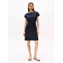 Belted Stretch T-Shirt Dress