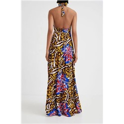 Vestido largo halter Stella Jean