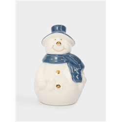 Емкость для соли или перца, 8 см, фарфор P, бело-голубая, Снеговик, Snowfall