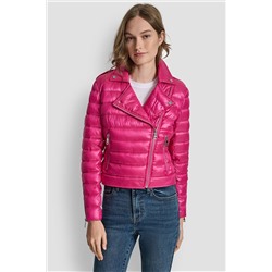 MOTO-STYLE PUFFER JACKET