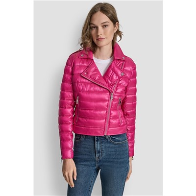 MOTO-STYLE PUFFER JACKET