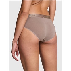 PINK LOGO COTTON HIPHUGGER PANTY