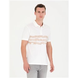 Ekru Slim Fit Polo Yaka Tişört