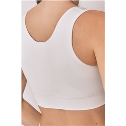 Top postoperatorio compresivo sin costuras blanco