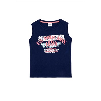 Çocuk Lacivert Atlet Tişört