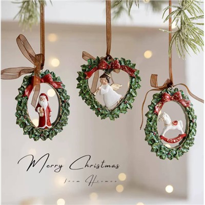 Елочные игрушки в ретро стиле 🎄Материал: смола. Набор 2 шт