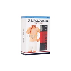 U.S. Polo Assn. Erkek Beyaz 3 Lü Boxer