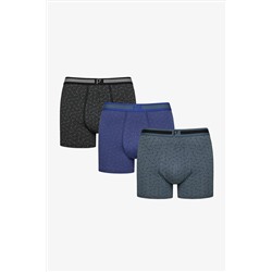 Penti Erkek Geometric 3lü Çok Renkli Boxer