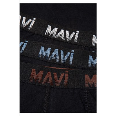 Mavi 3lü Siyah Basic Boxer 0911871-900