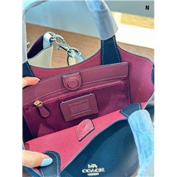 Сумка Coac*h Hanna 👔  Реплика  Материал: коровья кожа, холст  Размер: 17,5/19,5/13