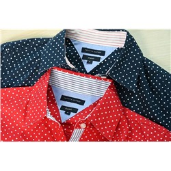 Женская рубашка в горошек из тонкого хлопка  ТОММИ ХИЛФИГЕ*Р