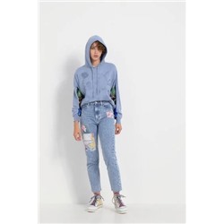 Vaquero Straight cropped japonés