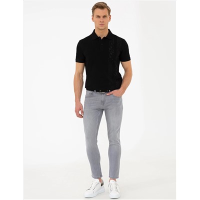 Gri Slim Fit Jean Pantolon