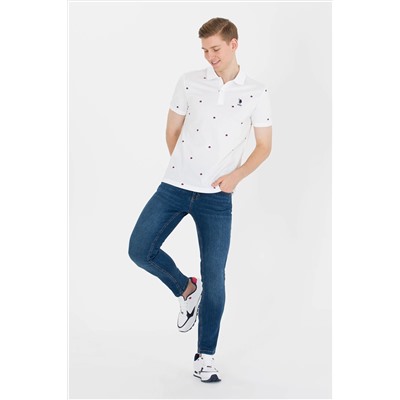 Erkek Beyaz Polo Yaka Tişört