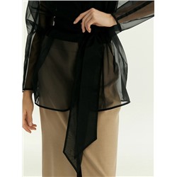 Полупрозрачный жакет с поясом, ML883/moody