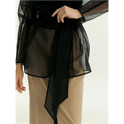 Полупрозрачный жакет с поясом, ML883/moody