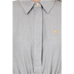 Kadın Gri Melanj Dokuma Elbise