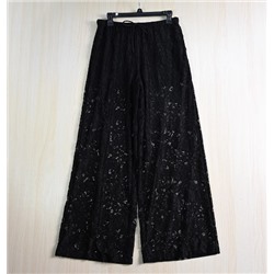 Кружевные эластичные свободные повседневные брюки