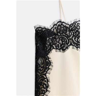 TOP SATINADO ENCAJE ZW COLLECTION