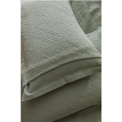 Marjolaina %100 Pamuk King Size Yatak Örtüsü - Haki
