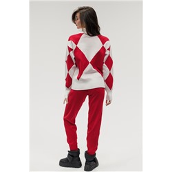 Вязаный костюм трикотажный с брюками