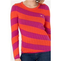 Kadın Menekşe Bisiklet Yaka Kazak