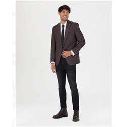 Bordo Ekstra Slim Fit Ceket