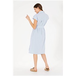 Kadın Mavi Dokuma Elbise