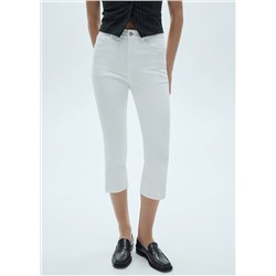 Jeans capri abertura lateral