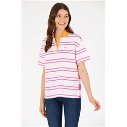 Kadın Pembe Polo Yaka Tişört