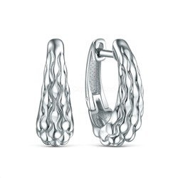 Серьги из серебра родированные С5222р