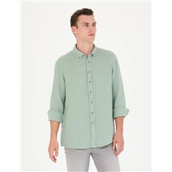 Gri Regular Fit Uzun Kollu Gömlek