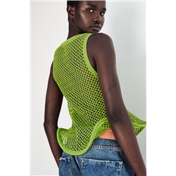 MESH T-SHIRT WITH RIGID HEM