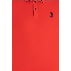 Erkek Kırmızı Basic Polo Yaka Tişört