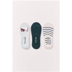 Pack 3 calcetines slip estampado Hello Kitty verde