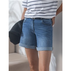 Шорты из эластичного денима