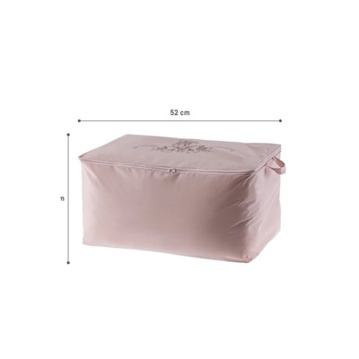 Çiçek Desen Baskılı Hurç - Pudra - 52x28x21 cm
