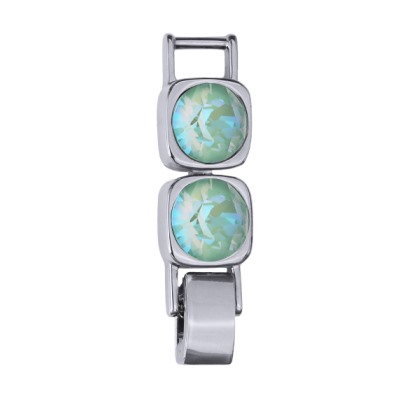 Удлинитель Теннис 2см (кристаллы SW мята 8мм; покрытие родий)