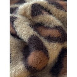 Универсальный кардиган из искусственного меха с длинным рукавом с анималистичным принтом. Экспорт