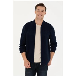 Erkek Lacivert Triko Hırka