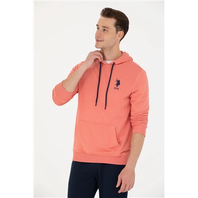 Erkek Somon Kapüşonlu Basic Sweatshirt