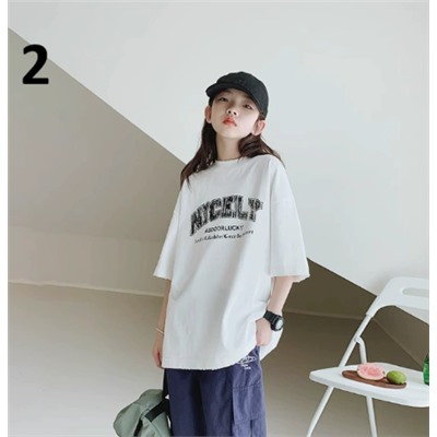 Хлопковые футболки для девочек (90-170) 10 Вариантов принтов