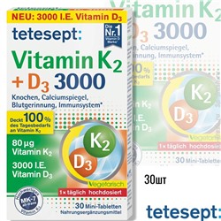 Vitamin K2 + D3 3000 Mini-Tabletten 30 St