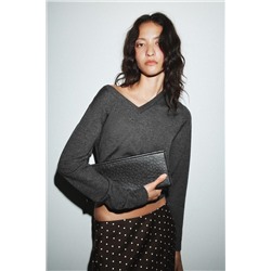 EMBOSSED LONG CLUTCH BAG