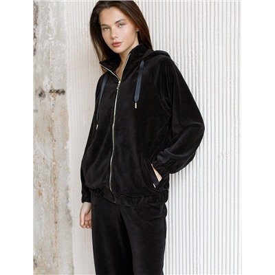 Худи из бархатистого велюра