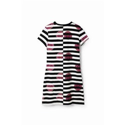 Vestido corto slim rayas
