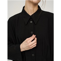 Черное Платье-рубашка