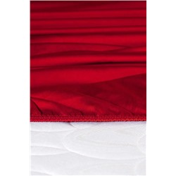 Ciel Tek Kişilik Lastikli Saten Çarşaf - Kırmızı