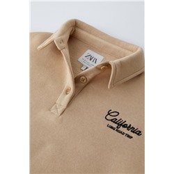 EMBROIDERED POLO SWEATSHIRT